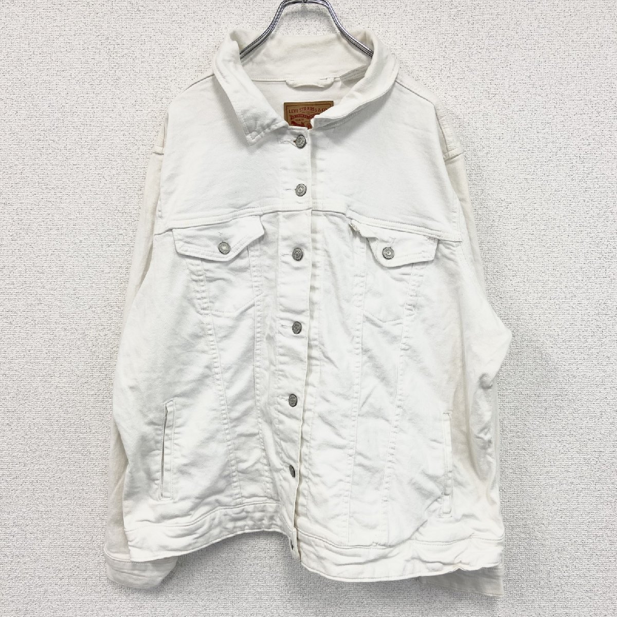 古着 used Levi’s リーバイス 4thタイプ ホワイトデニムジャケット/Gジャン 白 ホワイト 3XLサイズ拍卖