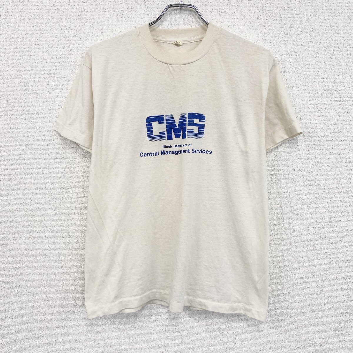 古着 used 80s SCREEN STARS 半袖プリントTシャツ ヴィンテージ シングルステッチ オフホワイト XLサイズ拍卖