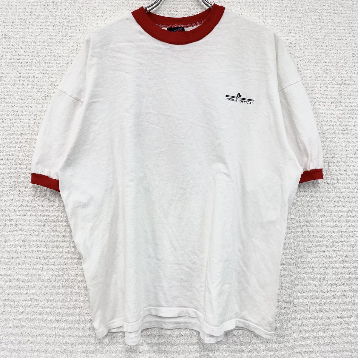 古着 used 90s SOFFE’S 半袖プリントリンガーTシャツ ヴィンテージ 白 ホワイト 2XLサイズ拍卖