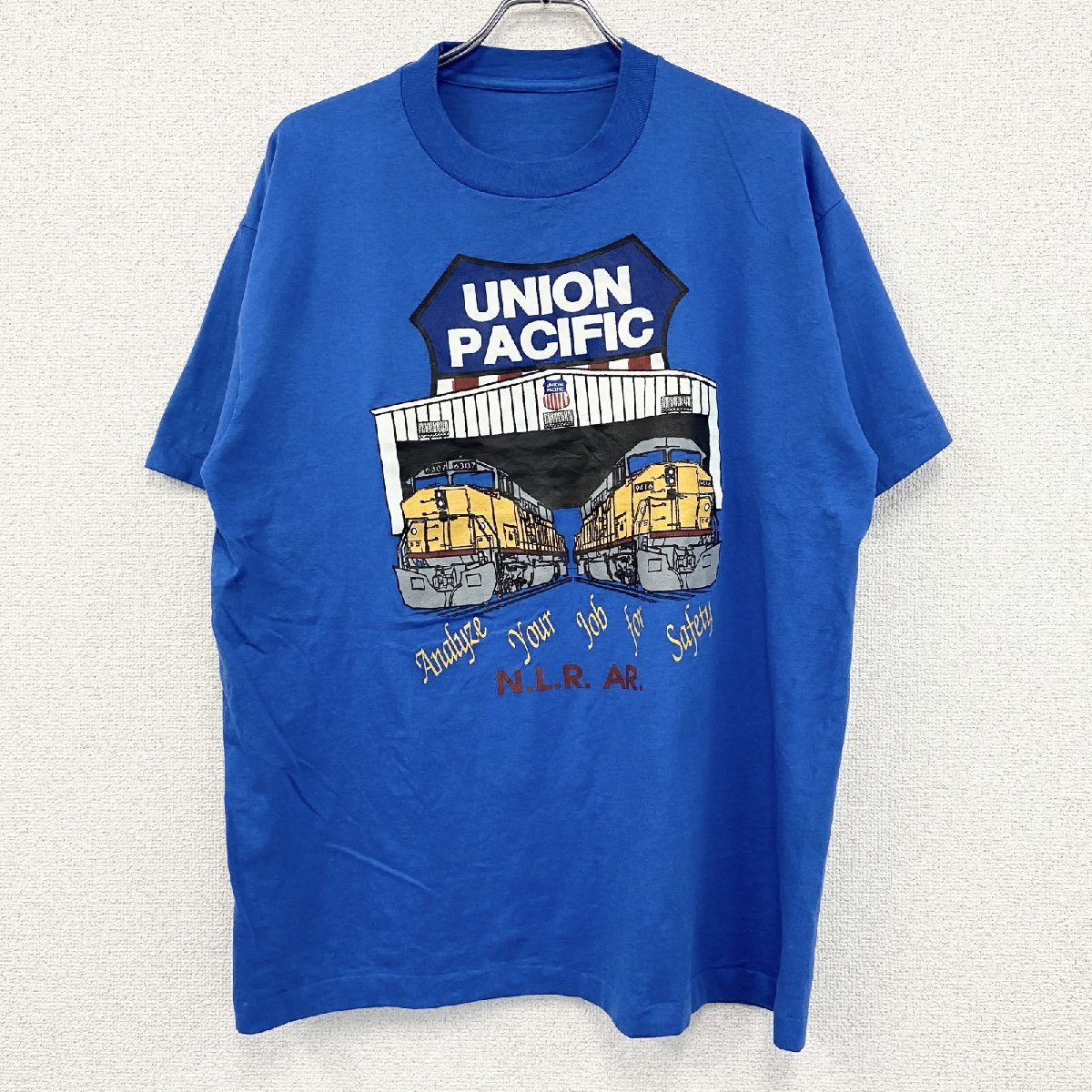 古着 used 80s~ 半袖プリントTシャツ ヴィンテージ シングルステッチ 青拍卖