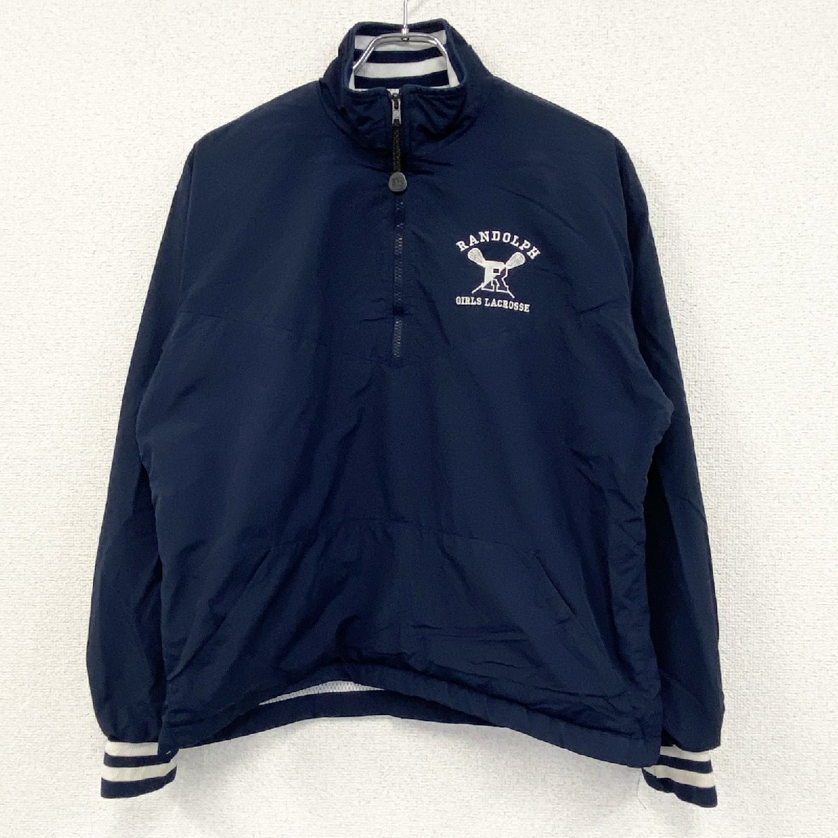 古着 used ~90s BOATHOUSE プルオーバーナイロンジャケット ヴィンテージ ハーフジップ 紺 ネイビー Mサイズ拍卖