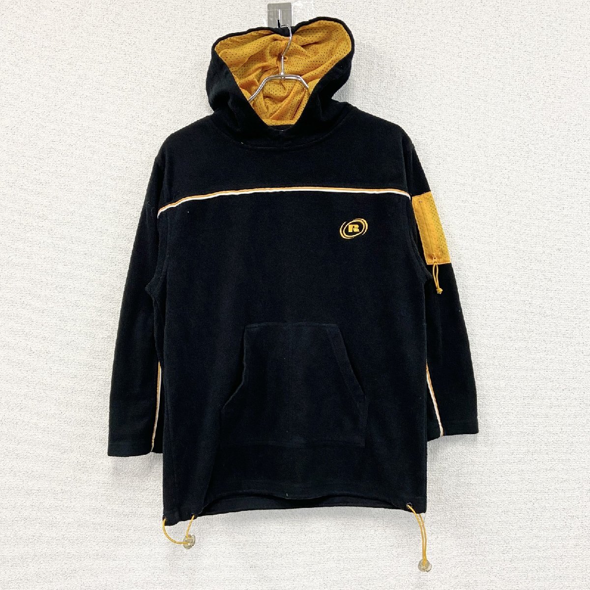 古着 used RUSSELL ATHLETIC フリースジャケット/ボアジャケット フーディ 黒 ブラック拍卖