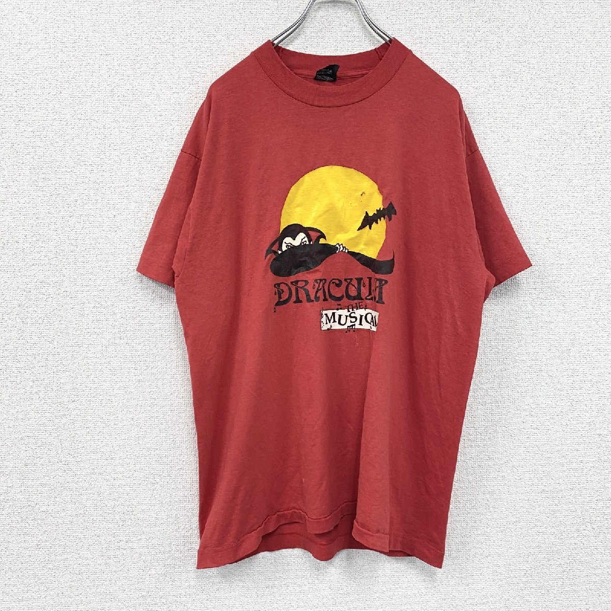 古着 used 80s SCREENSTARS 半袖プリントTシャツ ヴィンテージ シングルステッチ 赤 レッド XLサイズ拍卖