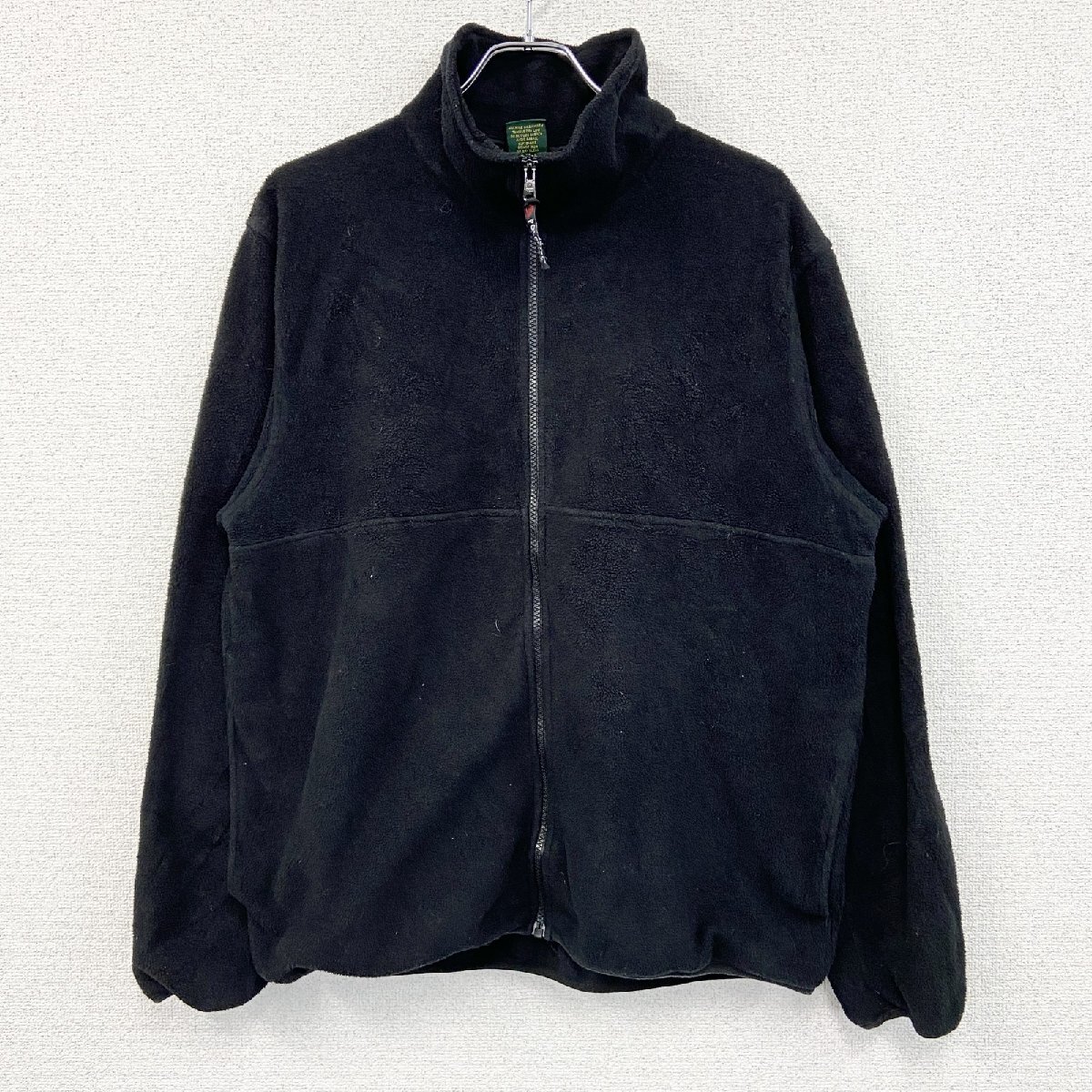 古着 used 90s Cabela's カベラス フルジップフリースジャケット POLARTEC ポーラテック 黒 ブラック Lサイズ拍卖
