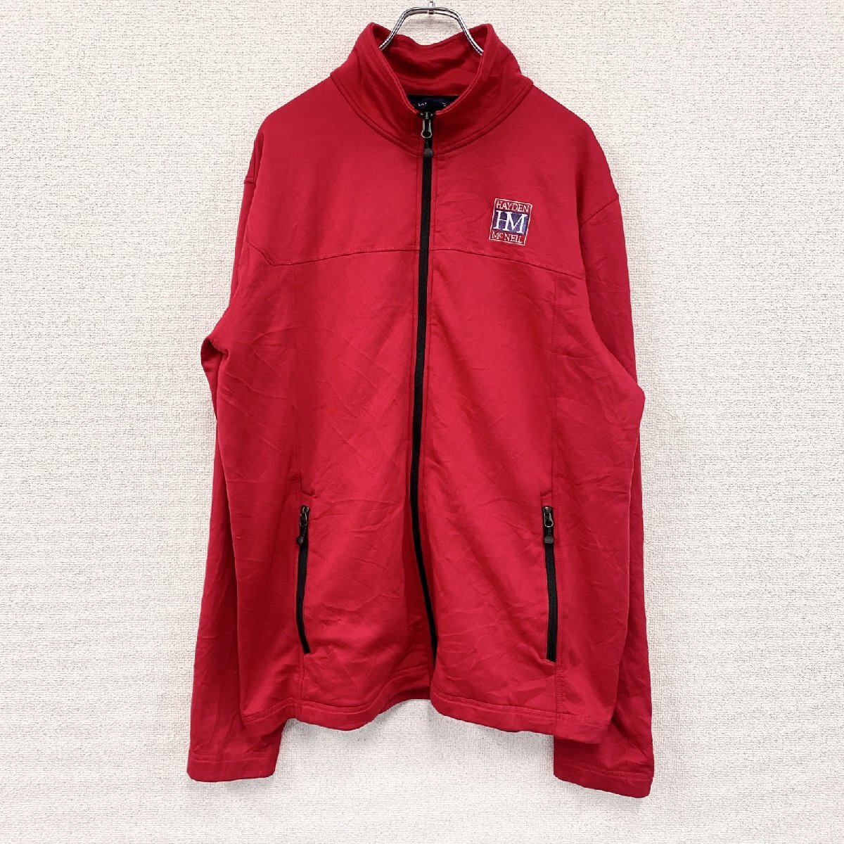 古着 used LANDS’END ランズエンド トラックジャケット/ジャージ 裏起毛 赤 レッド XLサイズ拍卖