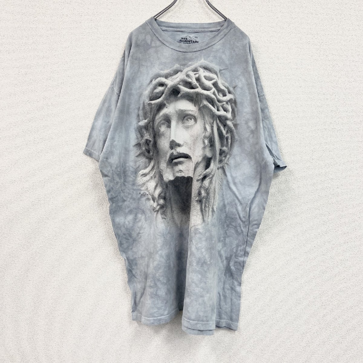 古着 used THE MOUNTAIN ザマウンテン 半袖プリントTシャツ タイダイ ブルー 3XLサイズ拍卖