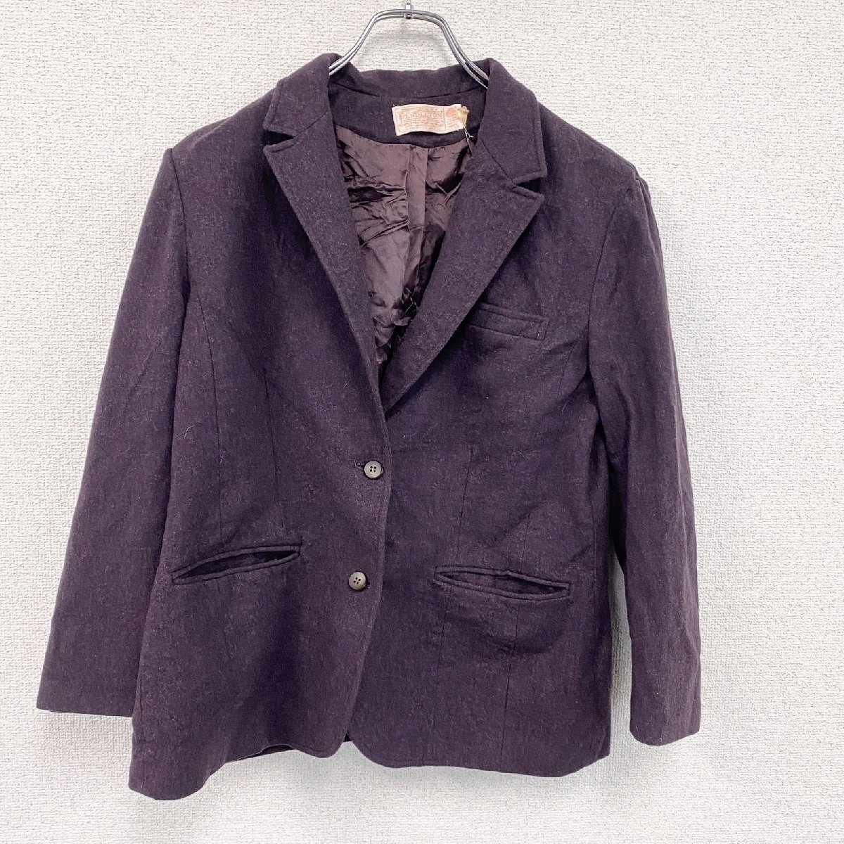 古着 used 70s PENDELTON ペンドルトン ウールテーラードジャケット ブレザー 2B ヴィンテージ 紫 パープル 拍卖