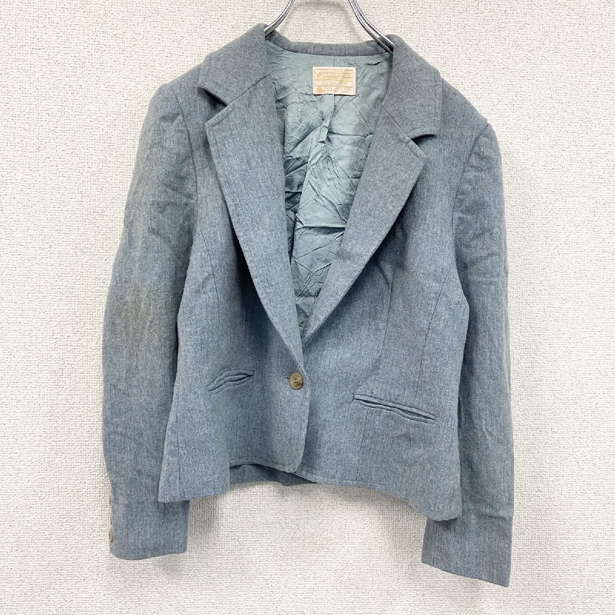 古着 used ~70s PENDELTON ペンドルトン ウールテーラードジャケット 1B ヴィンテージ 灰色 グレー拍卖