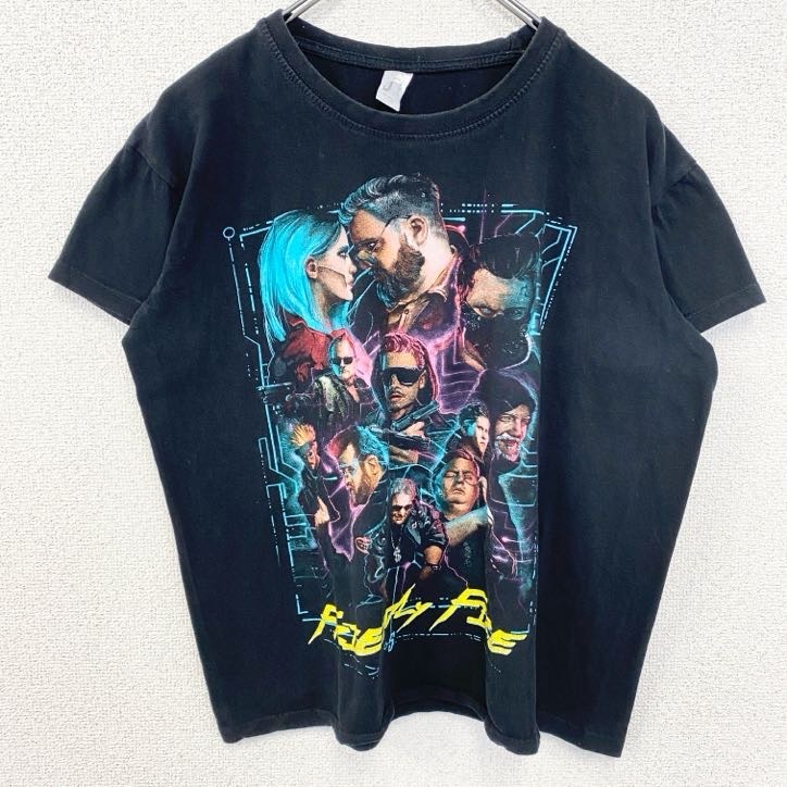 古着 used SOL’S 半袖ビッグデザインプリントTシャツ Friendly Fire 黒 ブラック Sサイズ拍卖