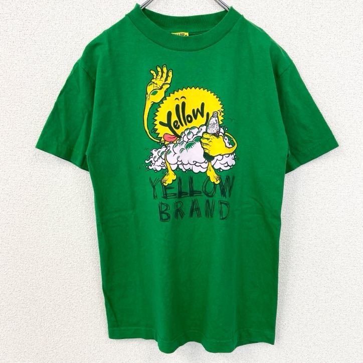 古着 used USA製 Yellow Brand 半袖デザインプリントTシャツ キャラクター 緑 グリーン Sサイズ拍卖