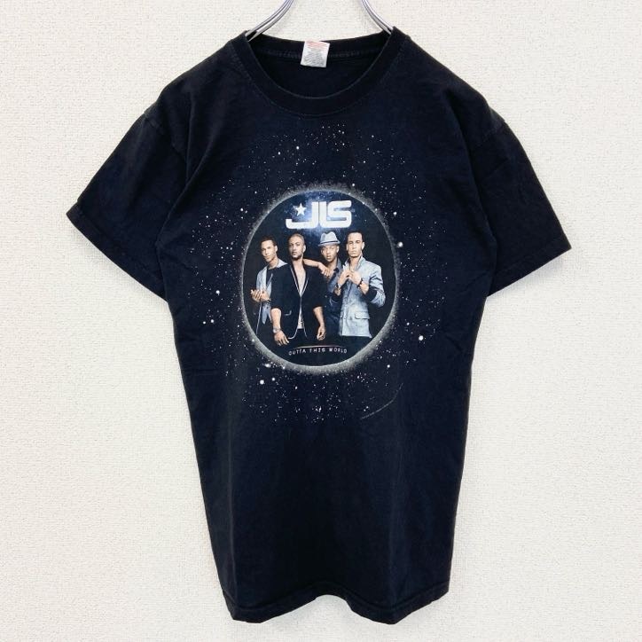 古着 used FRUIT OF THE LOOM 半袖ライブプリントTシャツ JLS ジェイ エル エス 黒 ブラック Sサイズ拍卖