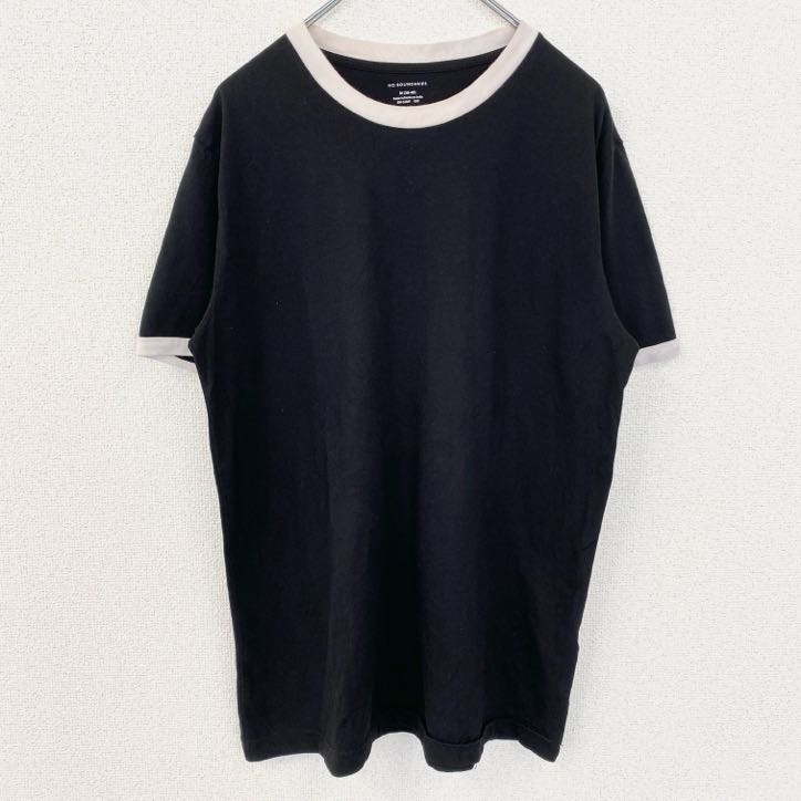 古着 used NO BOUNDARIES ノーバウンダリーズ 半袖リンガーTシャツ 黒 ブラック レトロ Mサイズ拍卖