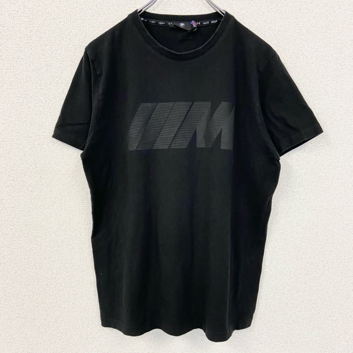 古着 used BMW 半袖ロゴプリントTシャツ クルーネック 黒 ブラック シンプルデザイン Sサイズ拍卖