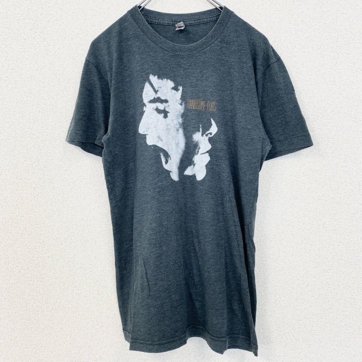 古着 used 半袖バンドプリントTシャツ Handsome Furs レトロデザイン クルーネック ダークグレー Sサイズ拍卖