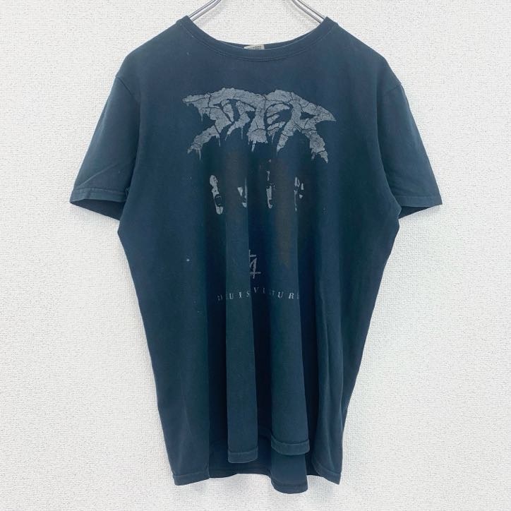 古着 used GILDAN ギルダン 半袖バンドプリントTシャツ レトロデザイン クルーネック ロック 黒 ブラック Mサイズ 拍卖