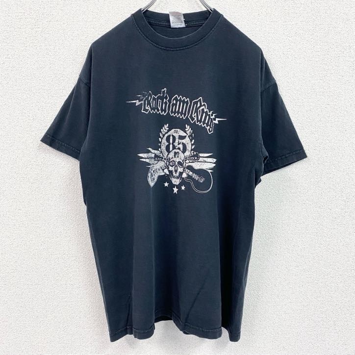 古着 used  半袖音楽プリントTシャツ フェスT ロックアムリング 黒 ブラック クルーネック ロック Lサイズ拍卖