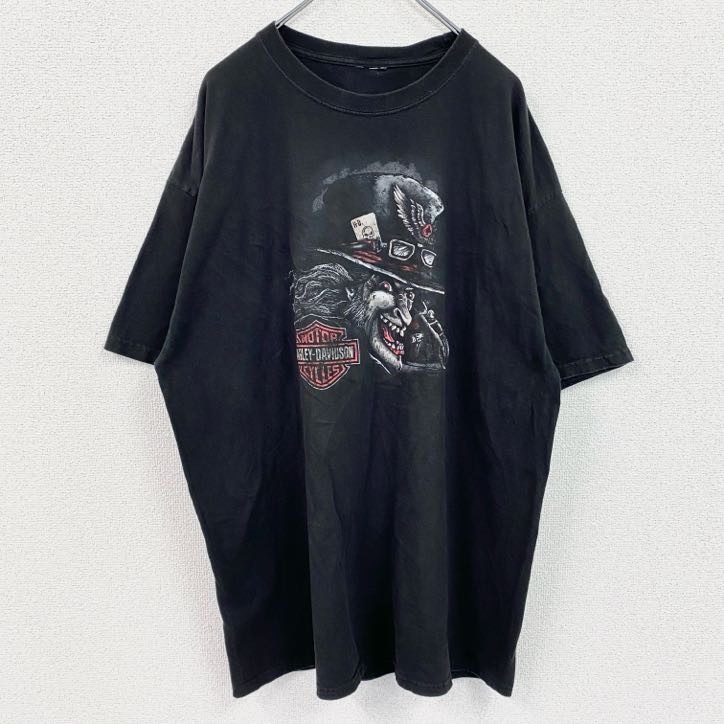 古着 used HARLEY DAVIDSON ハーレーダビッドソン 半袖プリントTシャツ 黒 ブラック拍卖