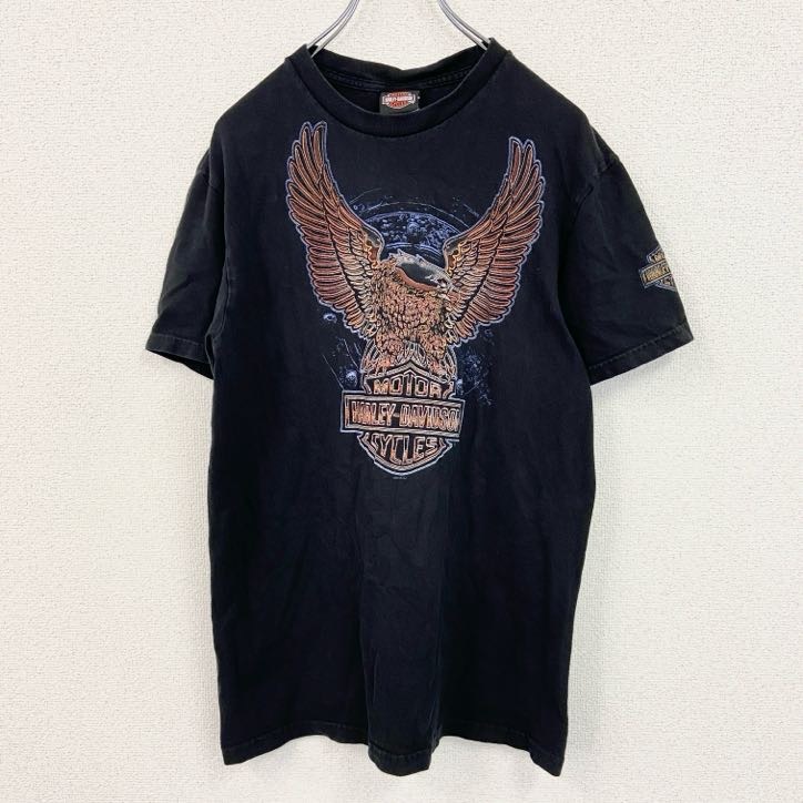 古着 used HARLEY DAVIDSON ハーレーダビッドソン 半袖プリントTシャツ サザンサンダー 黒 ブラック Mサイズ拍卖