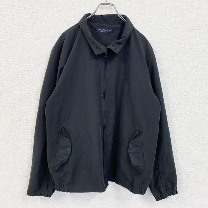 古着 used nautica ノーティカ ブルゾン/スイングトップ 黒 ブラック Lサイズ拍卖