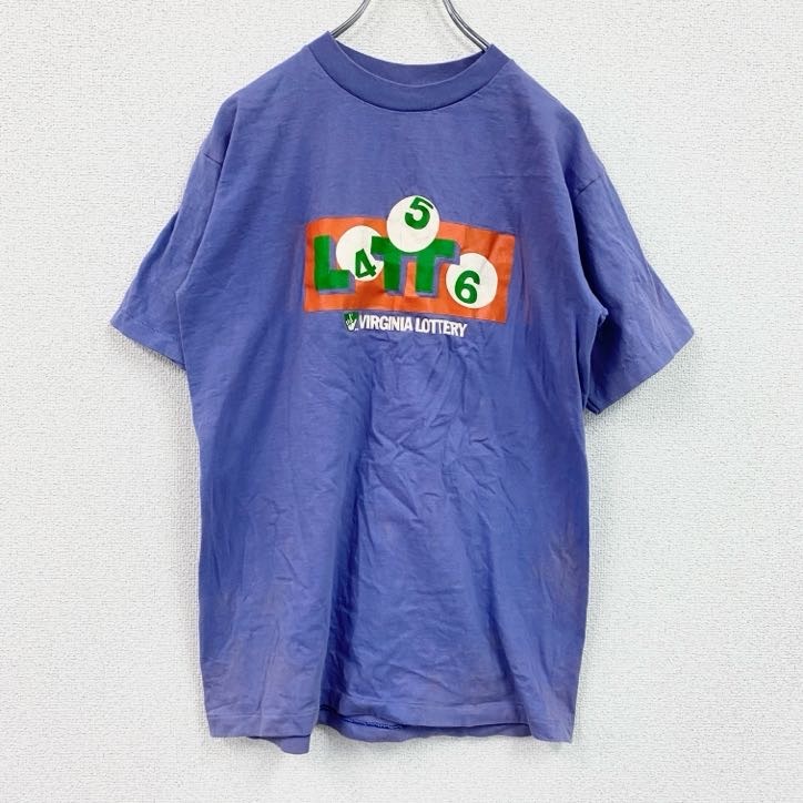 古着 used 90s SALEM 半袖プリントTシャツ ヴィンテージ シングルステッチ 紫 パープル Lサイズ拍卖