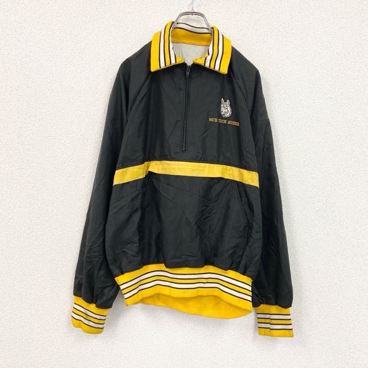 古着 used Melville ナイロンジャケット プルオーバー 黒 ブラック Lサイズ拍卖