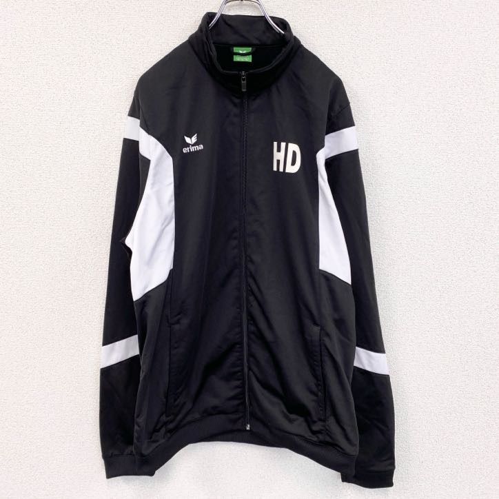 古着 used erima トラックジャケット/ジャージ 刺繍ロゴ 黒 ブラック XLサイズ拍卖
