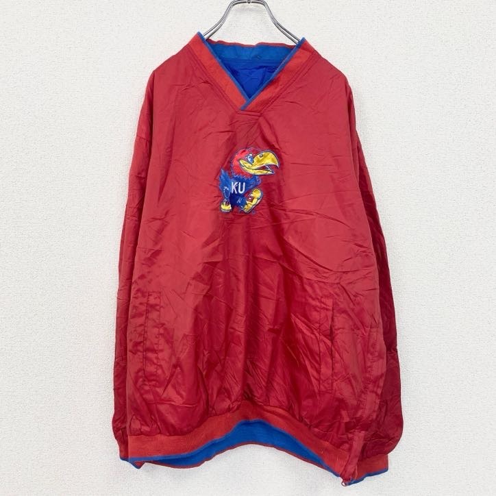 古着 used G-III 長袖プルオーバージャケット カレッジ  赤 レッド XLサイズ拍卖