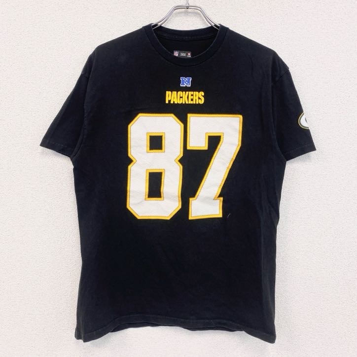 古着 used NFL TEAM APPAREL 半袖プリントTシャツ 黒 ブラック Lサイズ拍卖
