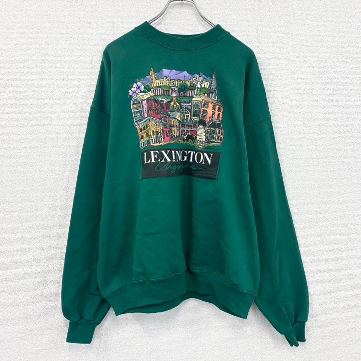 古着 used 80s Hanes ヘインズ スウェット/トレーナー ヴィンテージ 緑 グリーン 2XLサイズ拍卖