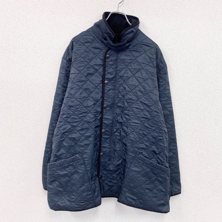 古着 used Barbuor バブアー POLAR QUILT JACKET キルティングジャケット ネイビー XLサイズ拍卖
