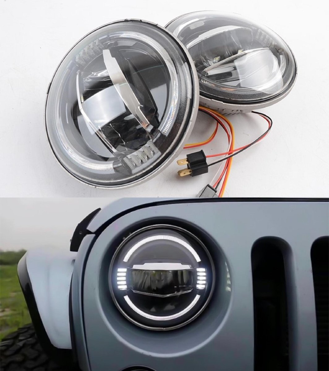ラングラー JK JLスタイル LED ヘッドライト ジープ JEEP WRANGLER JK レンズ アップグレード拍卖