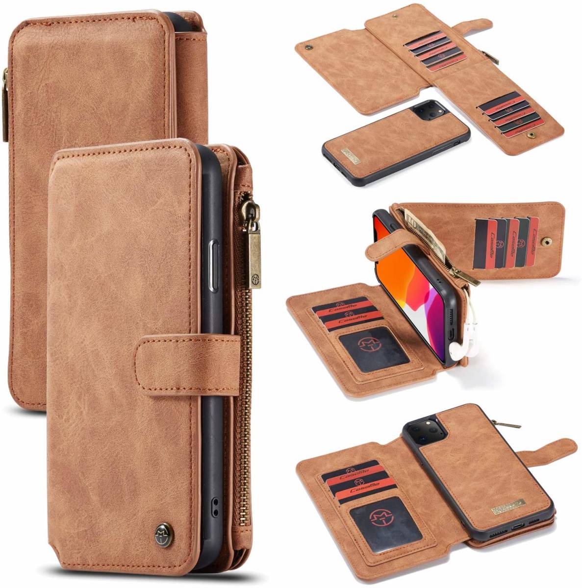 iPhone 11 レザーケース アイフォン11 ケース 6.1インチ 手帳型 お財布付き カード拍卖