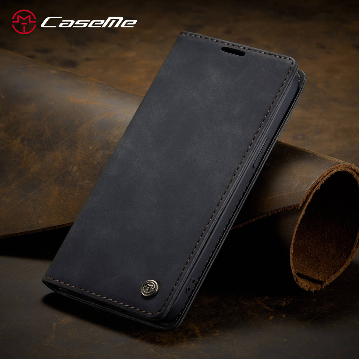 iPhone 13 pro max レザーケース iPhone13 pro max ケース iPhone13 pro max カバー 手帳型 カード収納 ブラック拍卖