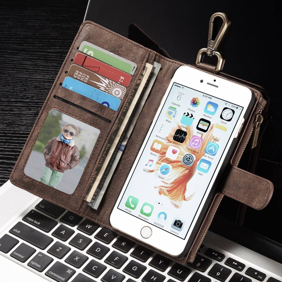 訳あり iphone6s レザーケース アイフォン6s ケース iphone6/6s レザーケース 手帳型 お財布付き 取り外し可能 カード収納 R2拍卖