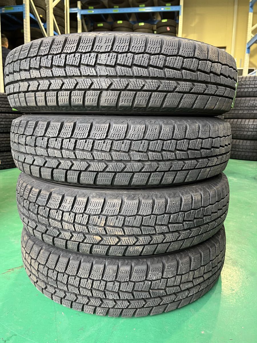 【1573】13インチ スタッドレス DUNLOP WINTERMAXX WM02 145/80R13 75Q 冬用 2020年製 9分山 中古タイヤ 4本セット拍卖