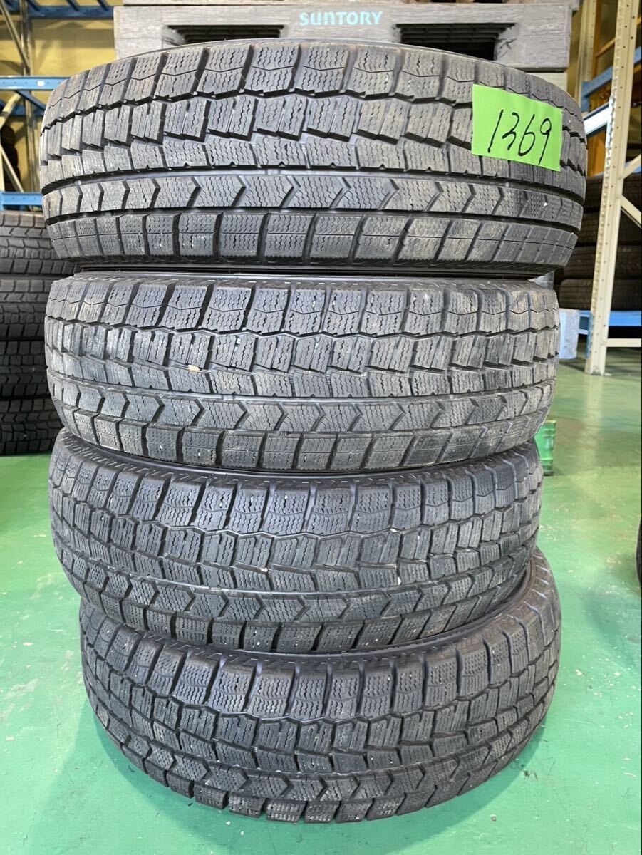 【1369】14インチ スタッドレス DUNLOP WINTERMAXX WM02 175/65R14 82Q 冬用 2021年製 9分山 中古タイヤ 4本セット拍卖