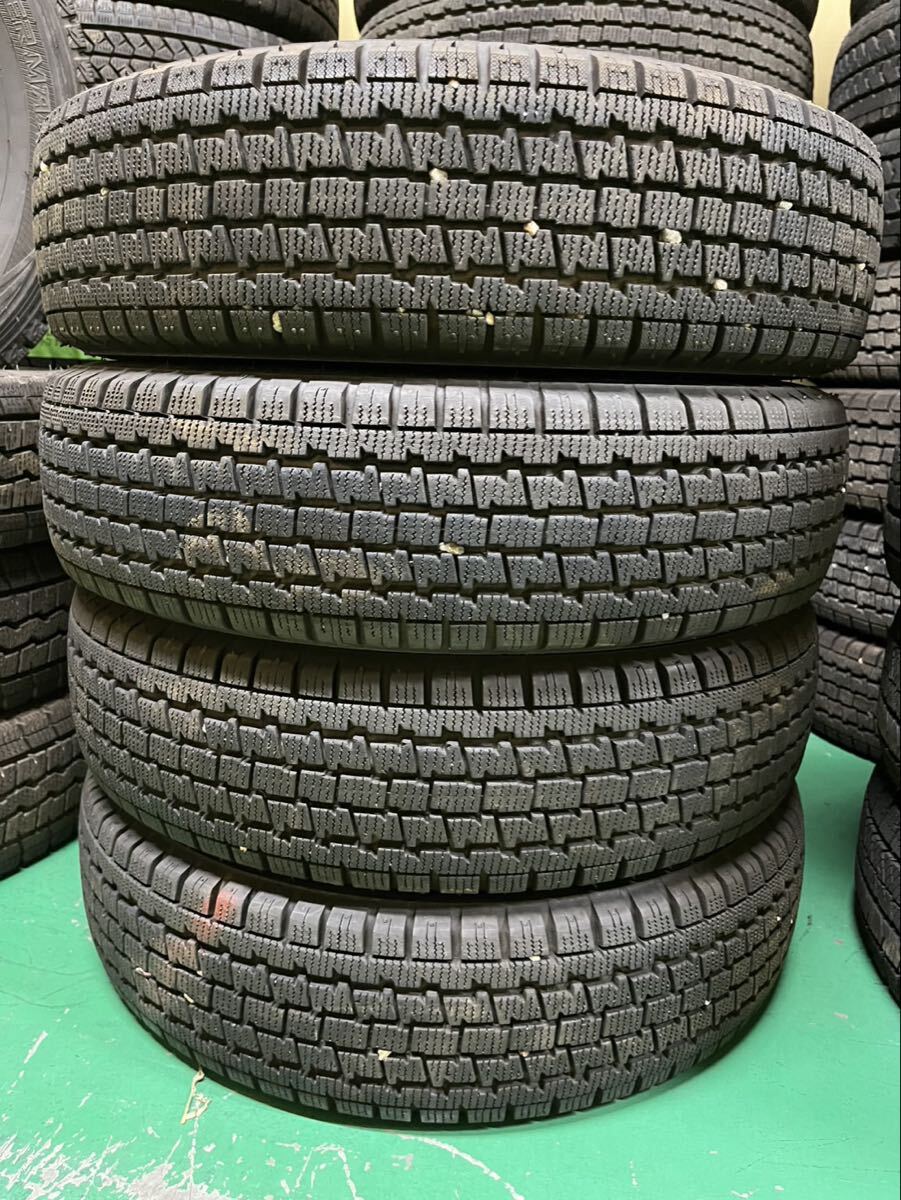 【1484】12インチ スタッドレス BRIDGESTONE W300 145/80R12 80/78N LT 冬用 2021年製 9分山 中古タイヤ 4本セット拍卖