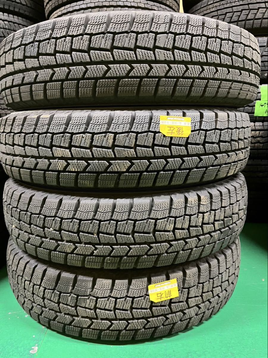 【1486】13インチ スタッドレス DUNLOP WINTERMAXX WM02 145/80R13 75Q 冬用 2022年製 9分山 中古タイヤ 4本セット拍卖
