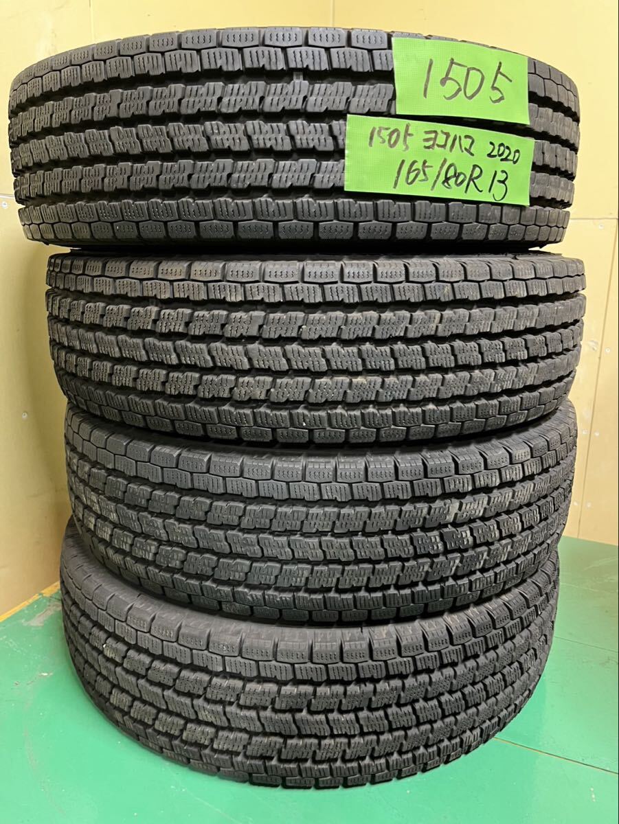 【1505】13インチ★スタッドレス YOKOHAMA iceGUARD iG91 165/80R13 94/93N LT 2020年製 9分山 冬用 中古タイヤ 4本セット拍卖