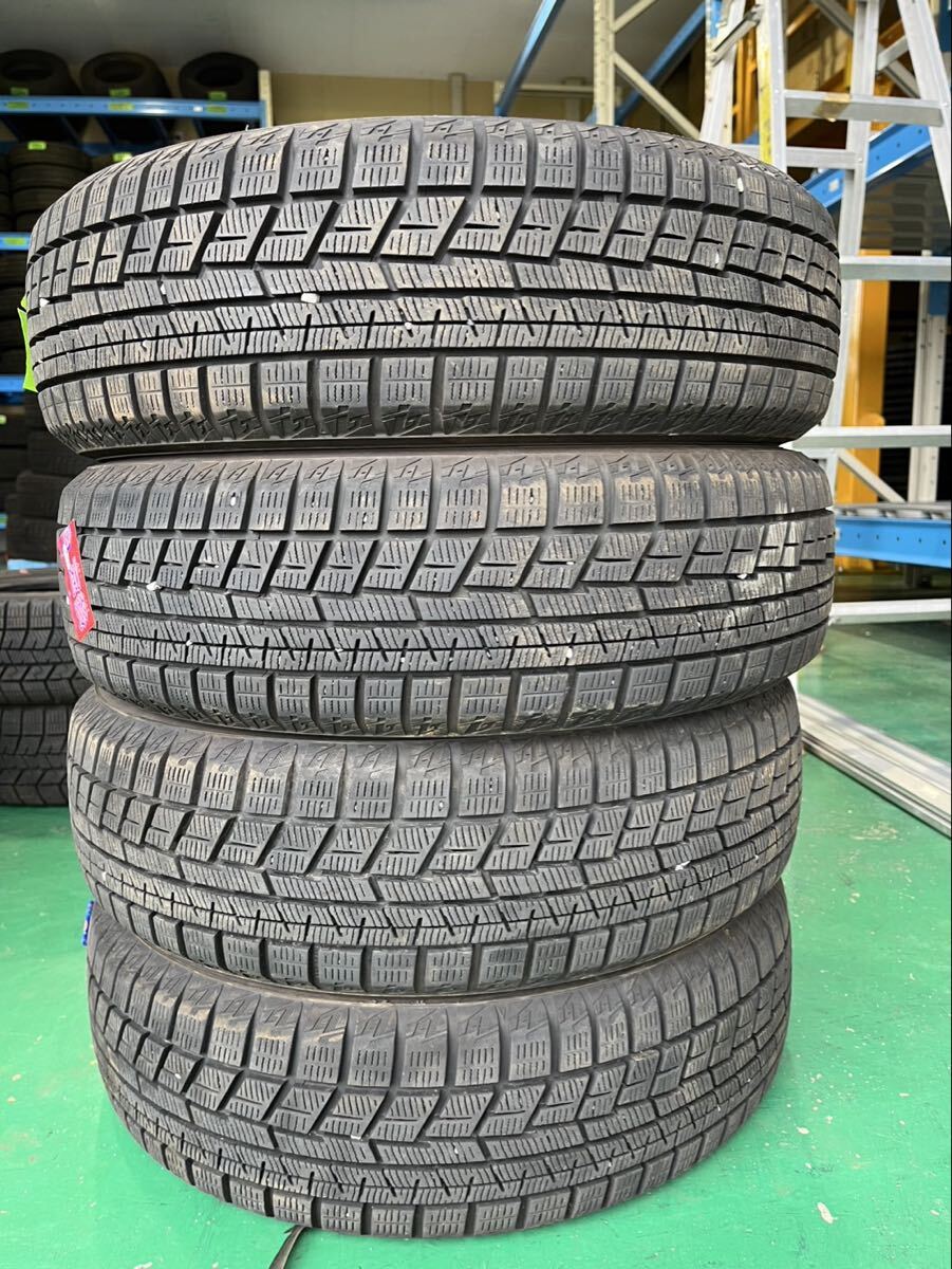【1544】14インチ スタッドレス YOKOHAMA iceGUARD iG60 155/65R14 75Q 冬用 2021年製 9分山 中古タイヤ 4本セット拍卖