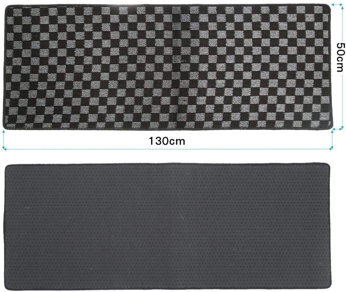 ラグマット Lサイズ チェック柄 車内 フロアマット セカンドマット 1P 汎用 2列目 3列目 ミニバン拍卖