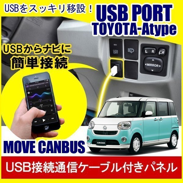 ムーヴキャンバス ムーブキャンバス USBポート 増設 埋め込み USB充電器 USB増設 充電器 接続 スイッチホール アクセサリー パーツ拍卖