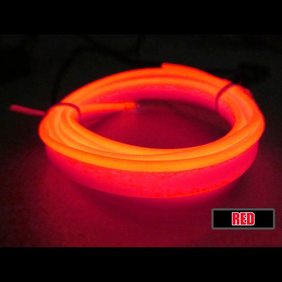 有機EL ワイヤー ネオン チューブライト テープライト 1M 12V インテリア 照明 イルミネーション レッド拍卖