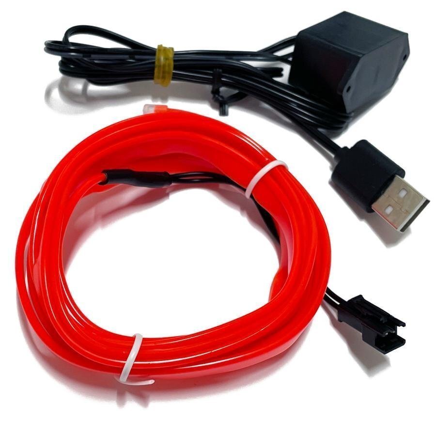 ELワイヤー ネオン テープライト 12V 2M LED ELネオン ネオンチューブテープライト 間接照明 ルームランプ拍卖