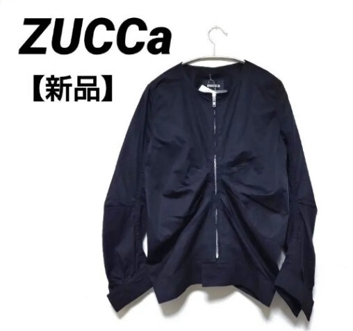 【新品】ZUCCa ズッカ 変形ブルゾン ジャケット М ブラック 黒 薄手拍卖