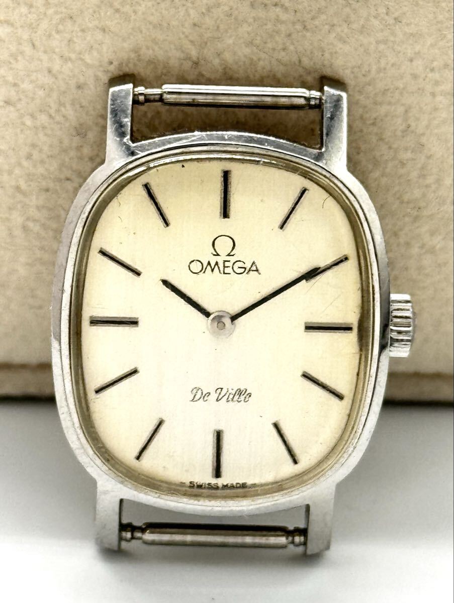 【オメガ 1円~】 「OMEGA」 デヴィル シルバー 手巻き 腕時計 レディース 稼働 A26022拍卖