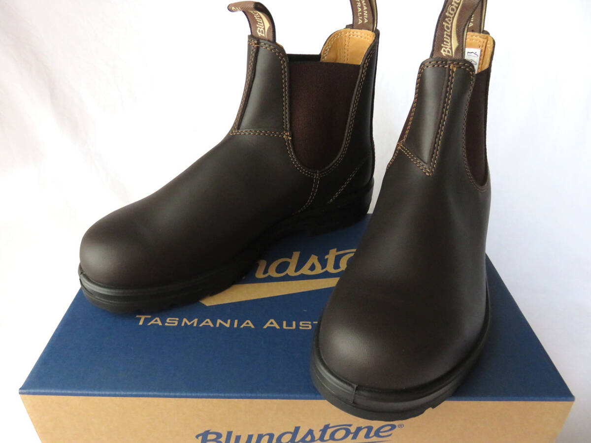 新品 Blundstone ブランドストーン 550 ブラウン UK7 25.5cm 26cm サイドゴア チェルシー レインブーツ メンズ 上位モデル 500 定31900拍卖
