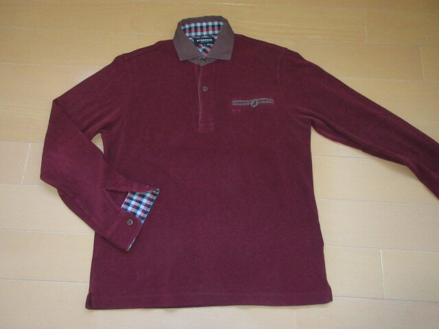 McGregor 起毛ポロシャツ ワインレッド M拍卖