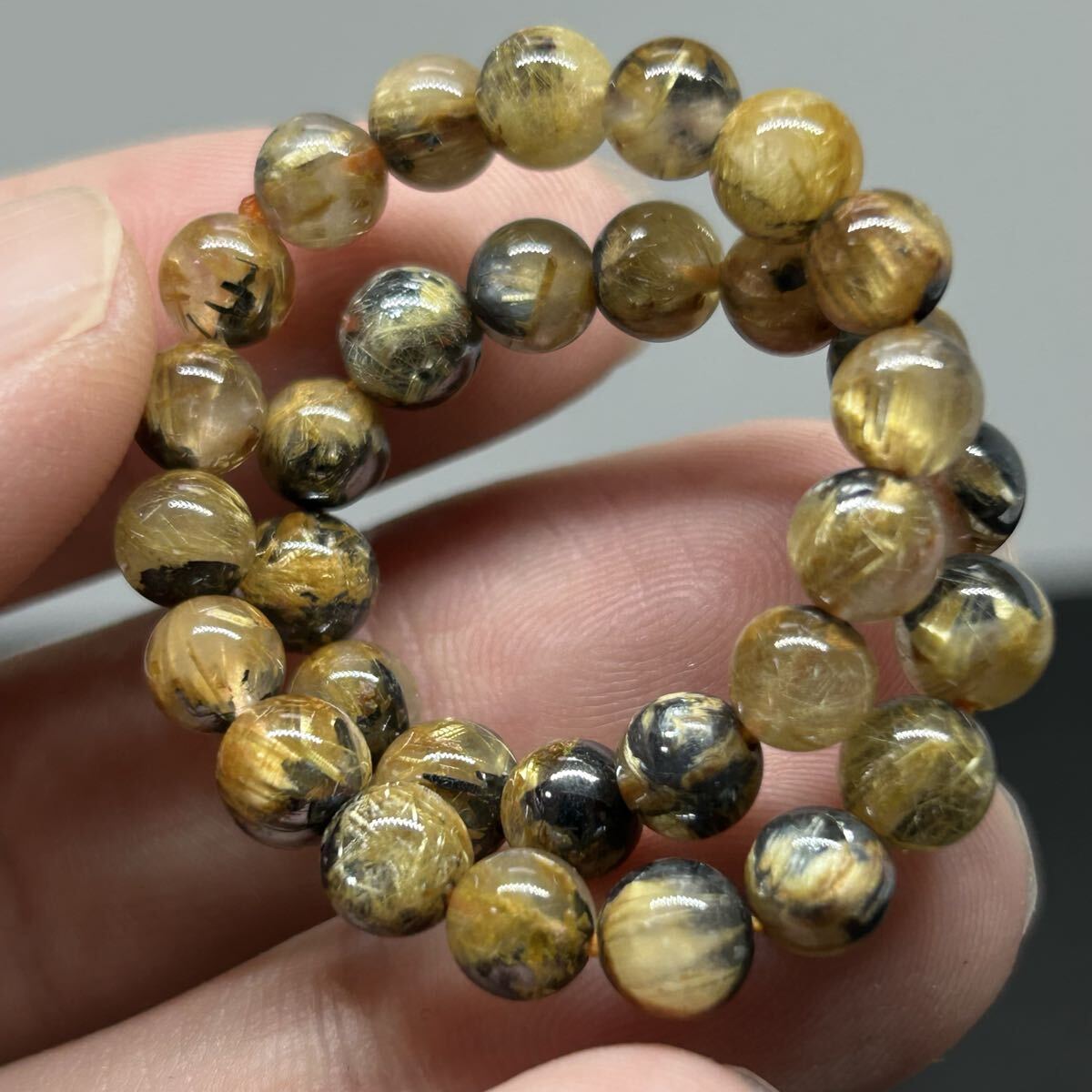 【ゴールド タイチン ルチル クォーツ ヘマタイト 206】拍卖