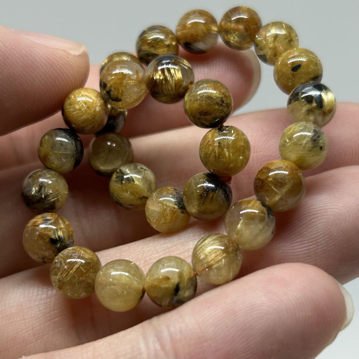 【199ヘマタイトゴールドタイチンルチルクォーツ】拍卖